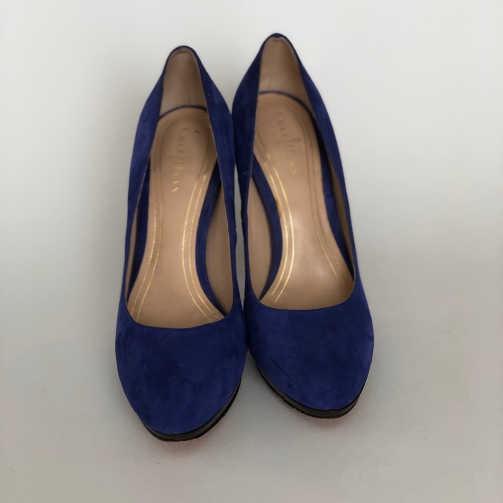 COLE HAAN CHELSEA Blue Suede Pump Heel w/ Nike Air